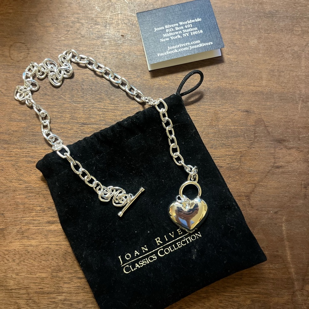 Joan Rivers, Heart Charm Toggle Necklace with Rolo Chain - Picture 4 of 4